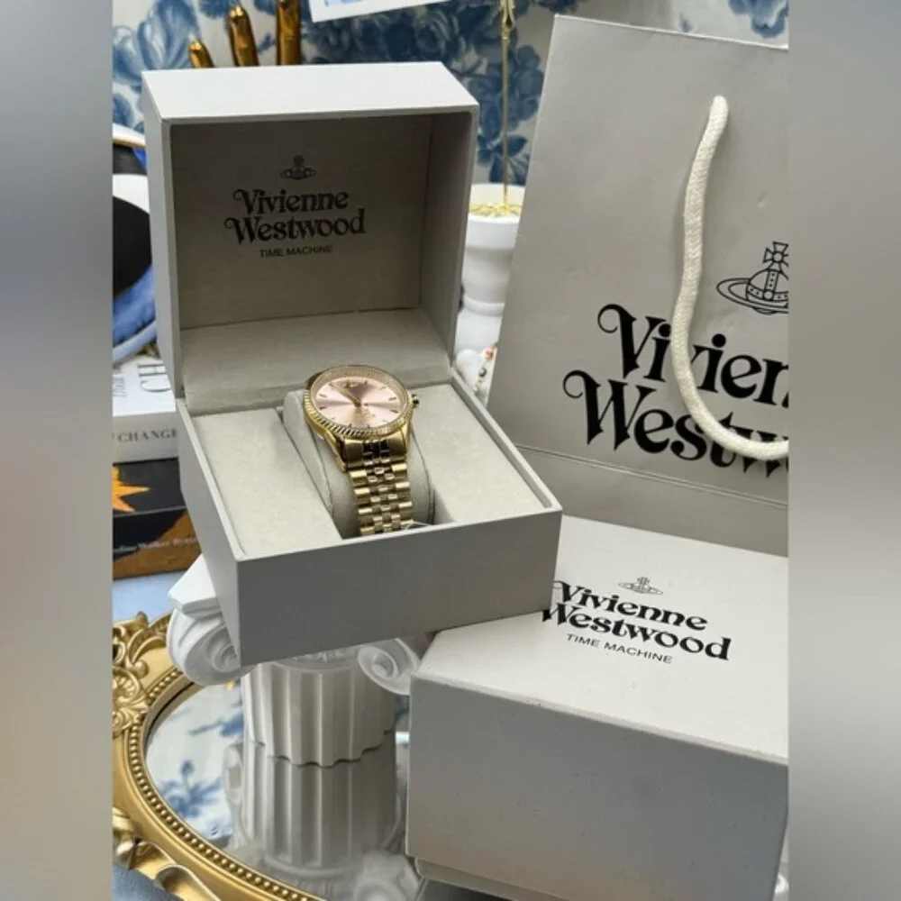 🆕 VIVIENNE WESTWOOD 🧿 NWT Stainless Steel The Seymour Watch, 38mm, Rose/Gold - Picture 14 of 15